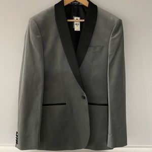 Express Grey Velvet Blazer